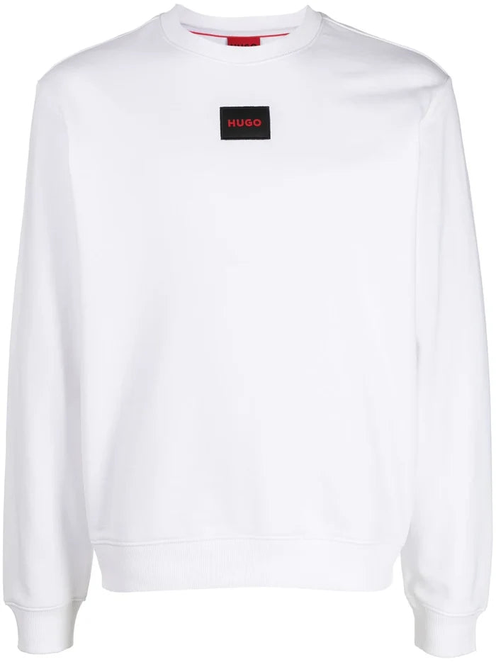 HUGO Diragol Sweatshirt Open White - MAISONDEFASHION.COM