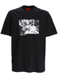 HUGO Dirls T-shirt Black - MAISONDEFASHION.COM