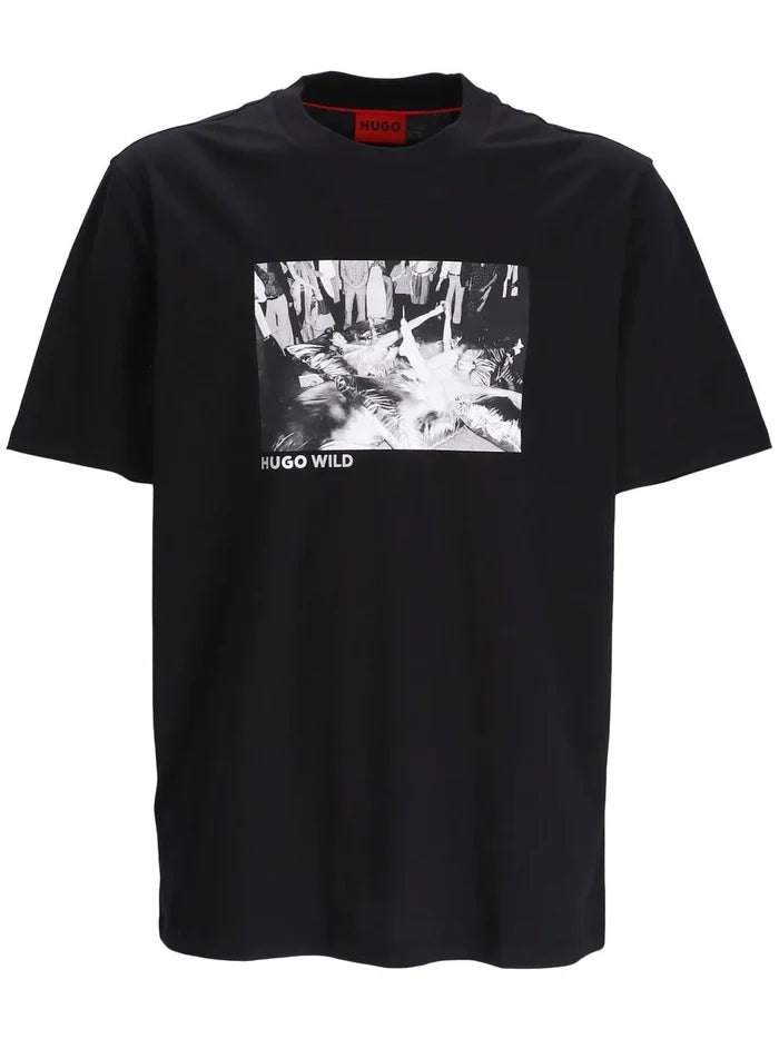 HUGO Dirls T-shirt Black - MAISONDEFASHION.COM