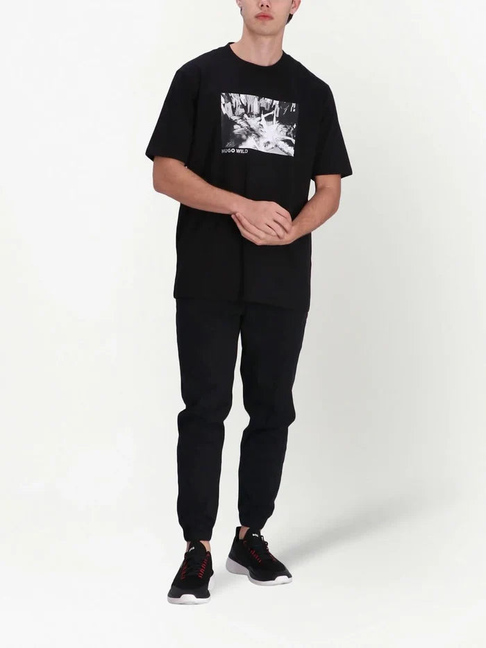 HUGO Dirls T-shirt Black - MAISONDEFASHION.COM