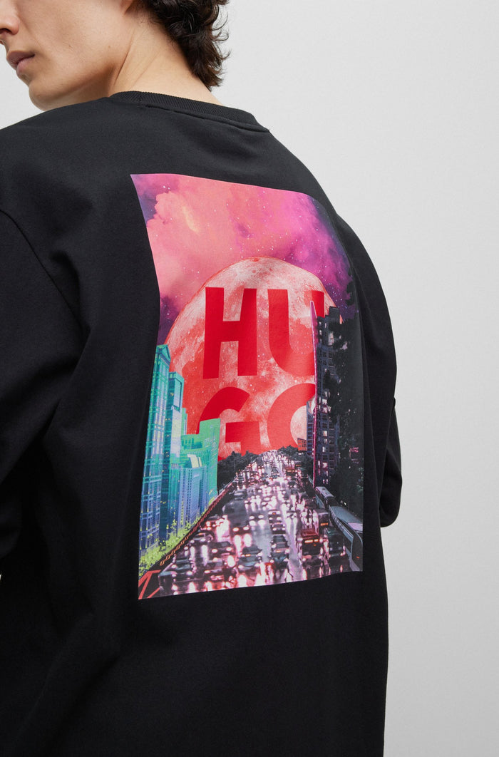 HUGO Doonshine Sweatshirt Black - MAISONDEFASHION.COM