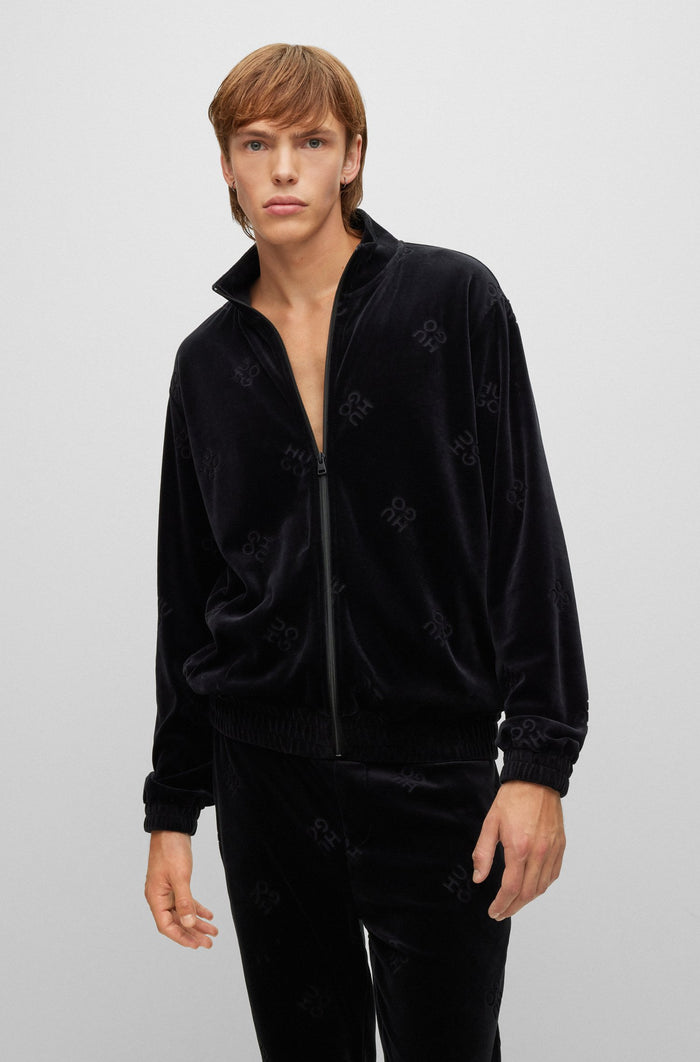 HUGO Dornbill Sweatshirt Black - MAISONDEFASHION.COM