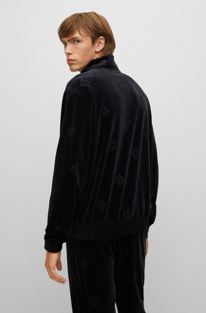 HUGO Dornbill Sweatshirt Black - MAISONDEFASHION.COM
