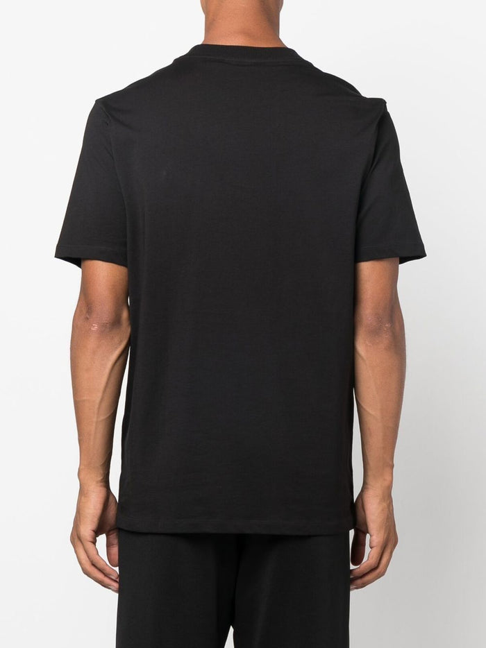 HUGO Drando Logo-print T-shirt Black - MAISONDEFASHION.COM