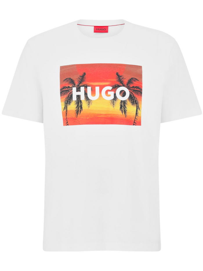 HUGO Dulive T-shirt White - MAISONDEFASHION.COM