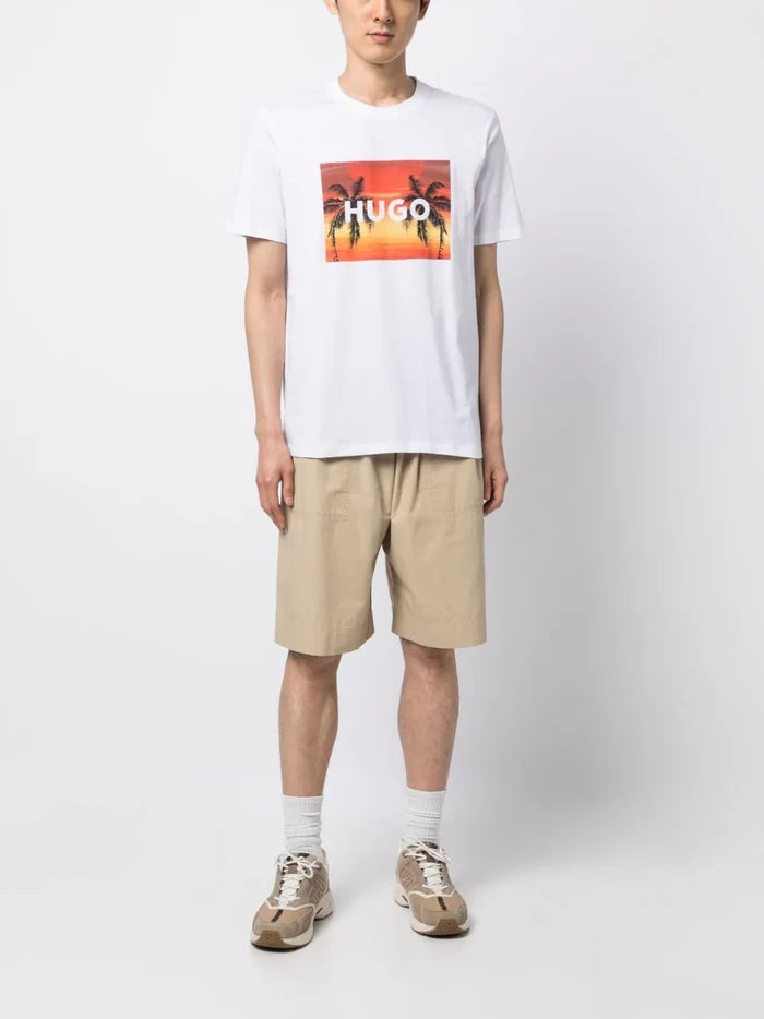 HUGO Dulive T-shirt White - MAISONDEFASHION.COM
