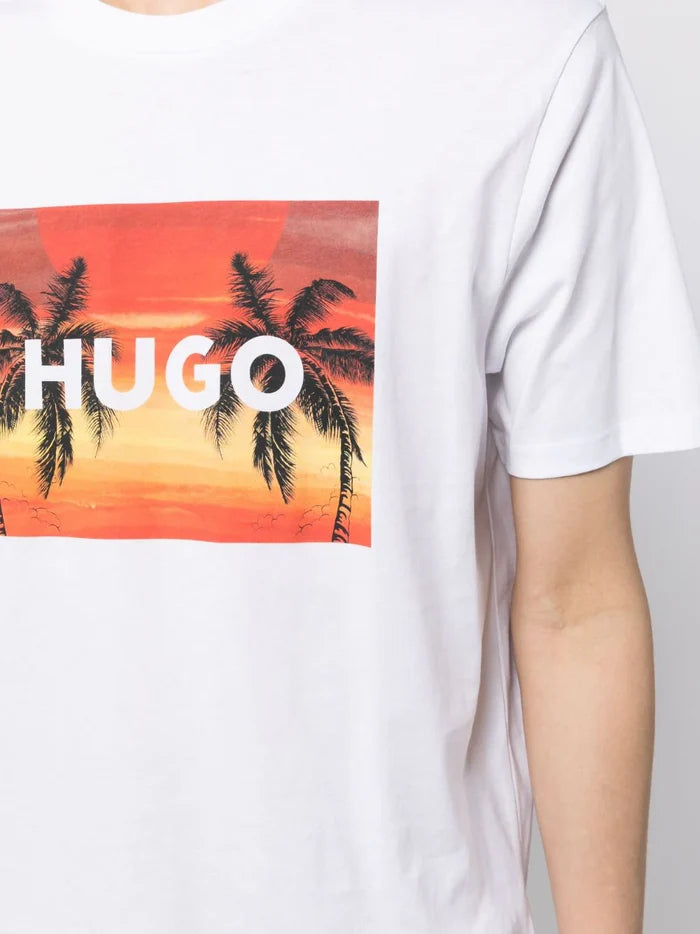 HUGO Dulive T-shirt White - MAISONDEFASHION.COM