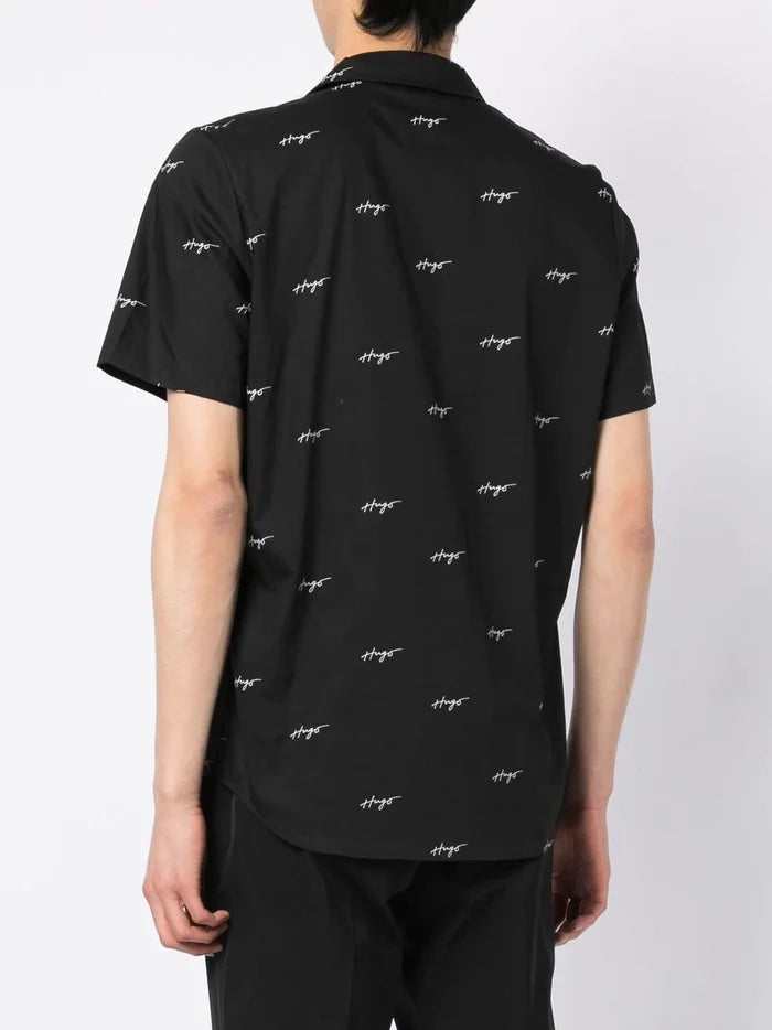 HUGO Ellino Shirt Black - MAISONDEFASHION.COM