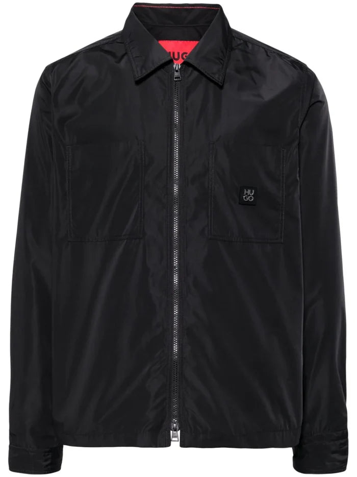 HUGO Evalom Poplin Cotton Business Shirt Black - MAISONDEFASHION.COM