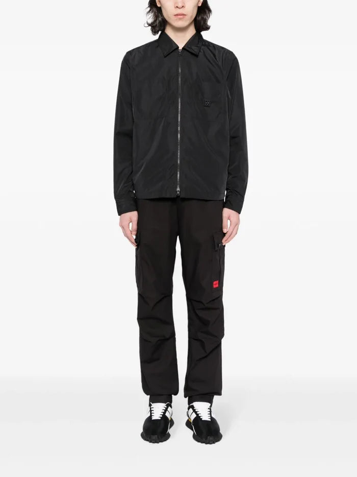 HUGO Evalom Poplin Cotton Business Shirt Black - MAISONDEFASHION.COM