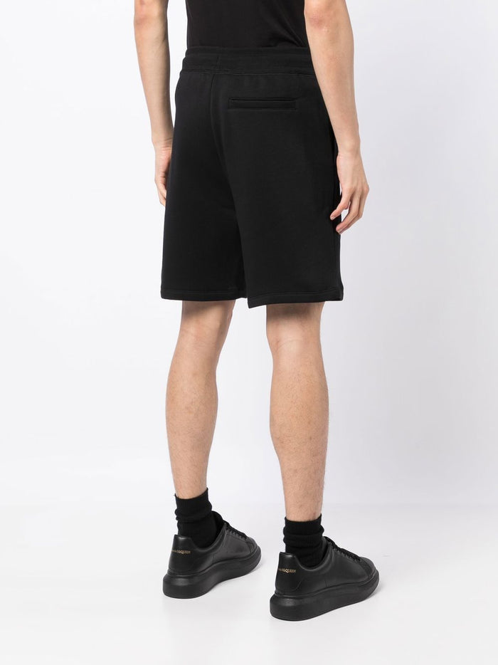 HUGO Logo-print Track Shorts Black - MAISONDEFASHION.COM