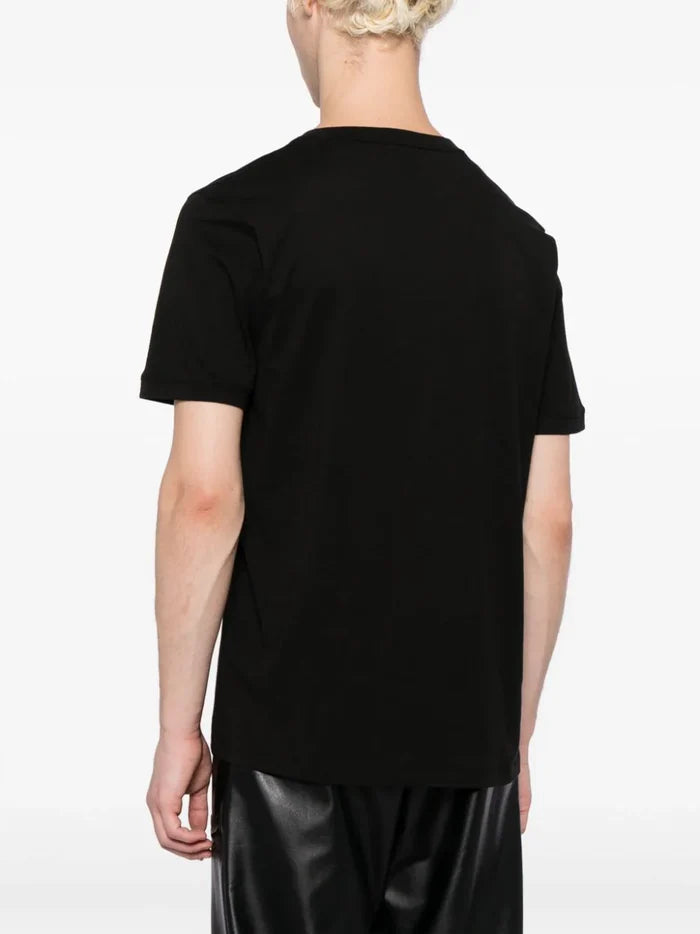 HUGO Diragolino Logo Patch T-shirt Black - MAISONDEFASHION.COM
