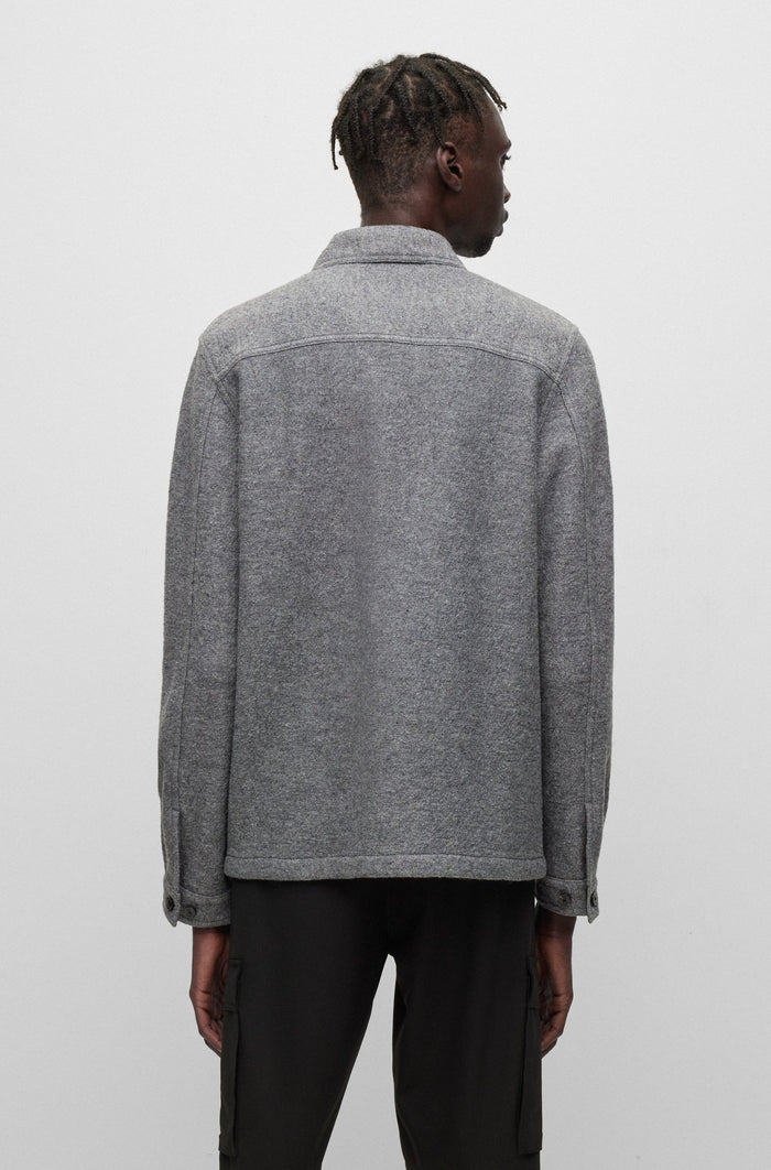 HUGO Enalu Shirt Grey - MAISONDEFASHION.COM