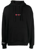 HUGO MEN Graphic-print Cotton Hoodie Black - MAISONDEFASHION.COM