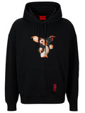 HUGO MEN Gremlins Graphic Print Hoodie Black - MAISONDEFASHION.COM