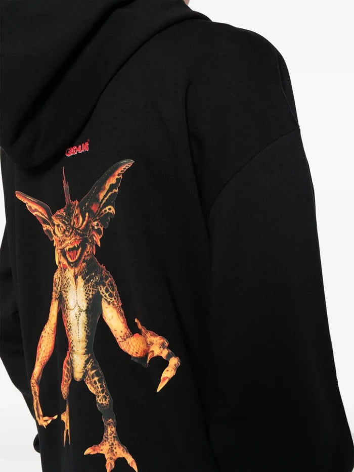HUGO MEN X Gremlins Graphic-Print Cotton Hoodie Black - MAISONDEFASHION.COM