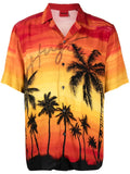 HUGO Palm-print Relaxed-fit Shirt Multicolour - MAISONDEFASHION.COM