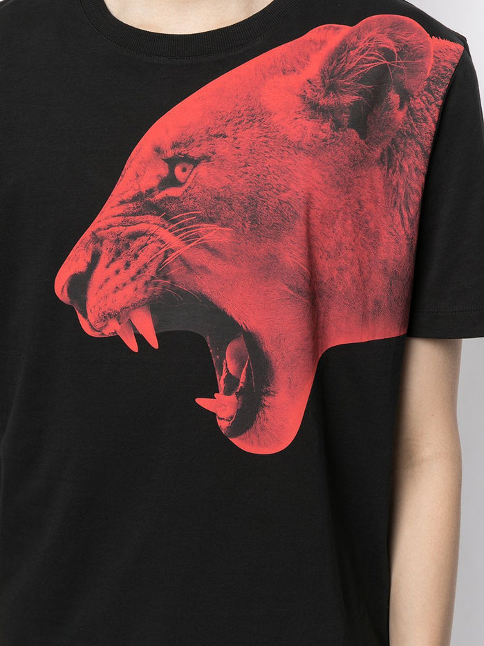 HUGO Panther Graphic T-Shirt Black - MAISONDEFASHION.COM
