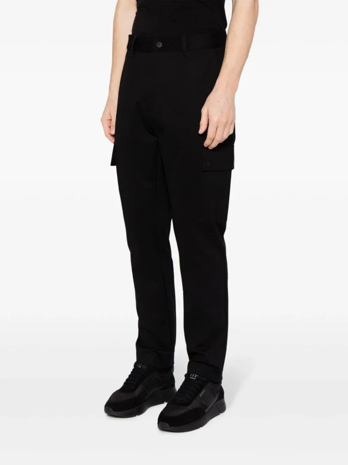 HUGO MEN Performance Stretch Slim Fit Trousers Black - MAISONDEFASHION.COM