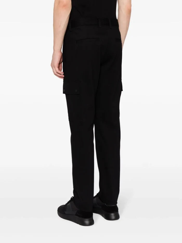 HUGO MEN Performance Stretch Slim Fit Trousers Black - MAISONDEFASHION.COM
