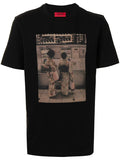 HUGO Photograph print T-shirt Black - MAISONDEFASHION.COM