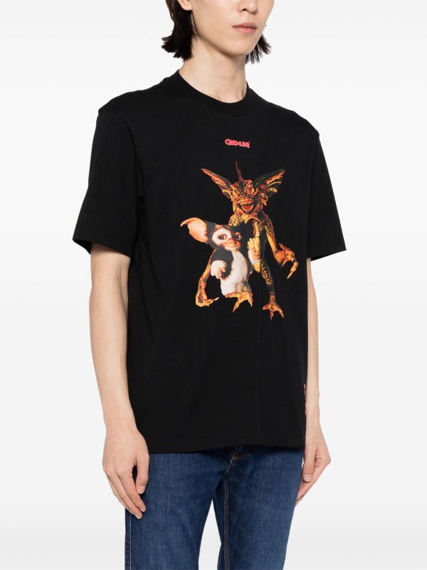 HUGO x GREMLINS UNISEX Relaxed-Fit T-Shirt Black - MAISONDEFASHION.COM