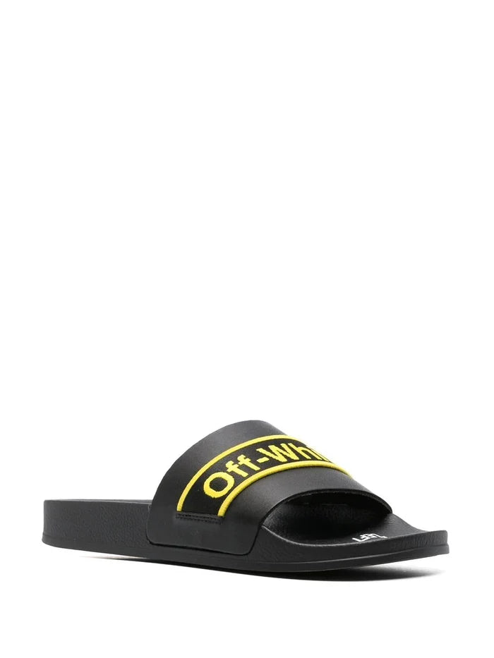 OFF-WHITE Industrial Belt Slider Black/Yellow - MAISONDEFASHION.COM