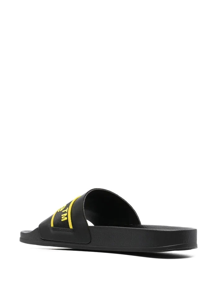 OFF-WHITE Industrial Belt Slider Black/Yellow - MAISONDEFASHION.COM