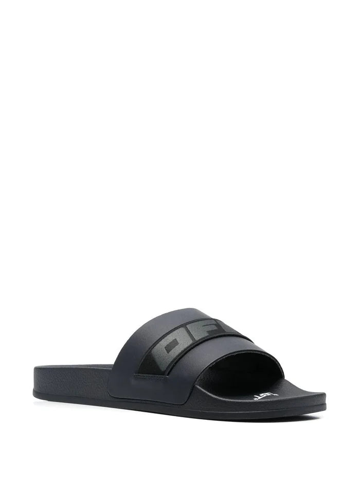 OFF-WHITE Industrial Belt Sliders Dark Grey - MAISONDEFASHION.COM