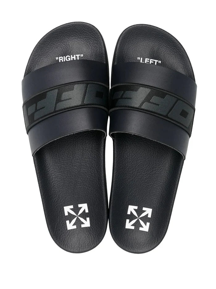 OFF-WHITE Industrial Belt Sliders Dark Grey - MAISONDEFASHION.COM
