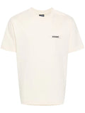 JACQUEMUS Le T-Shirt Gros Grain Cotton Beige - MAISONDEFASHION.COM