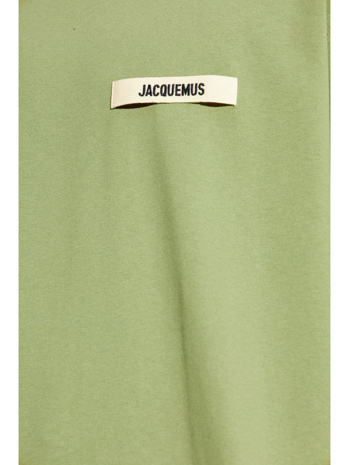JACQUEMUS Le T-Shirt Gros Grain Cotton Pale Green - MAISONDEFASHION.COM
