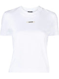 JACQUEMUS WOMEN Le T-Shirt Gros Grain White - MAISONDEFASHION.COM