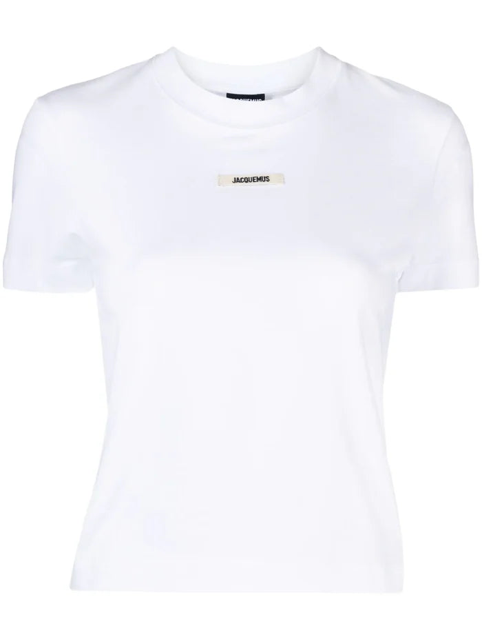 JACQUEMUS WOMEN Le T-Shirt Gros Grain White - MAISONDEFASHION.COM
