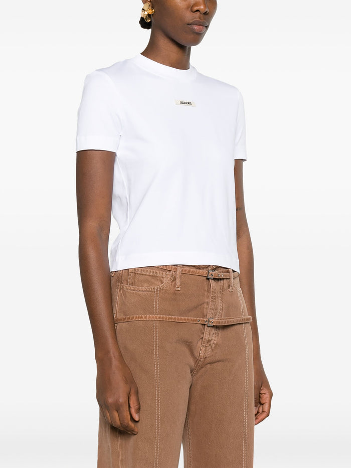 JACQUEMUS WOMEN Le T-Shirt Gros Grain White - MAISONDEFASHION.COM