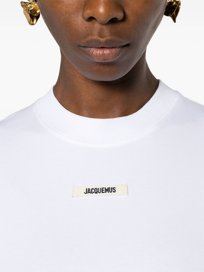 JACQUEMUS WOMEN Le T-Shirt Gros Grain White - MAISONDEFASHION.COM