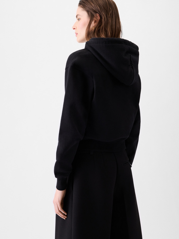 JACQUEMUS WOMEN The Gros Grain Hoodie Black - MAISONDEFASHION.COM