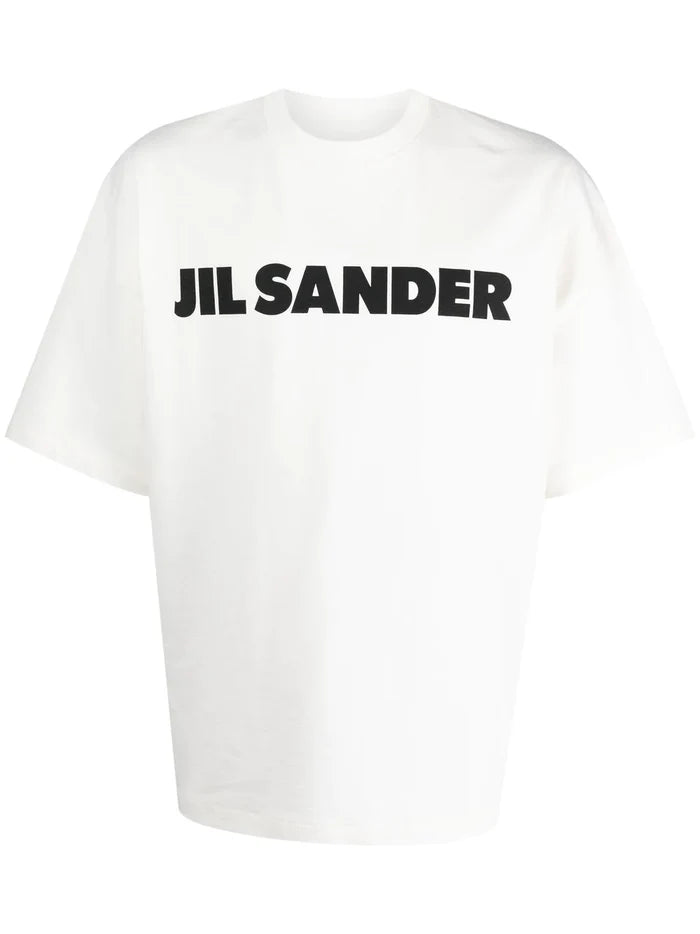 JIL SANDER Logo-print Cotton T-shirt off White - MAISONDEFASHION.COM