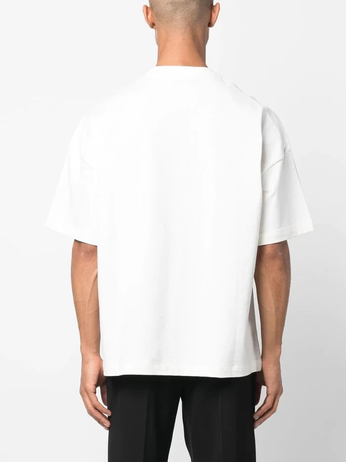 JIL SANDER Logo-print Cotton T-shirt off White - MAISONDEFASHION.COM
