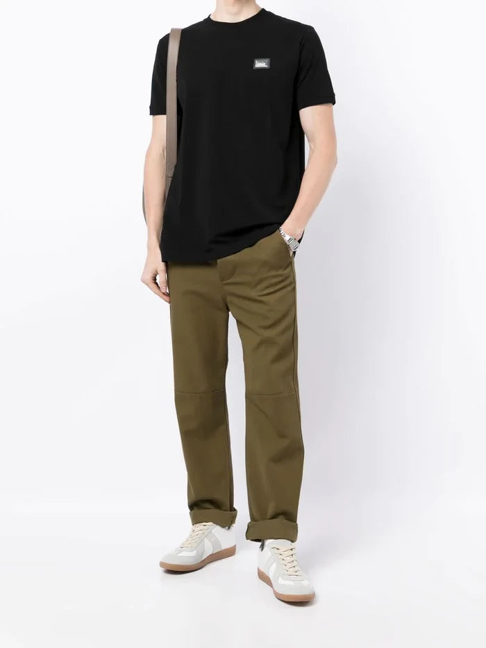 KARL LAGERFELD logo plaque T-shirt - MAISONDEFASHION.COM