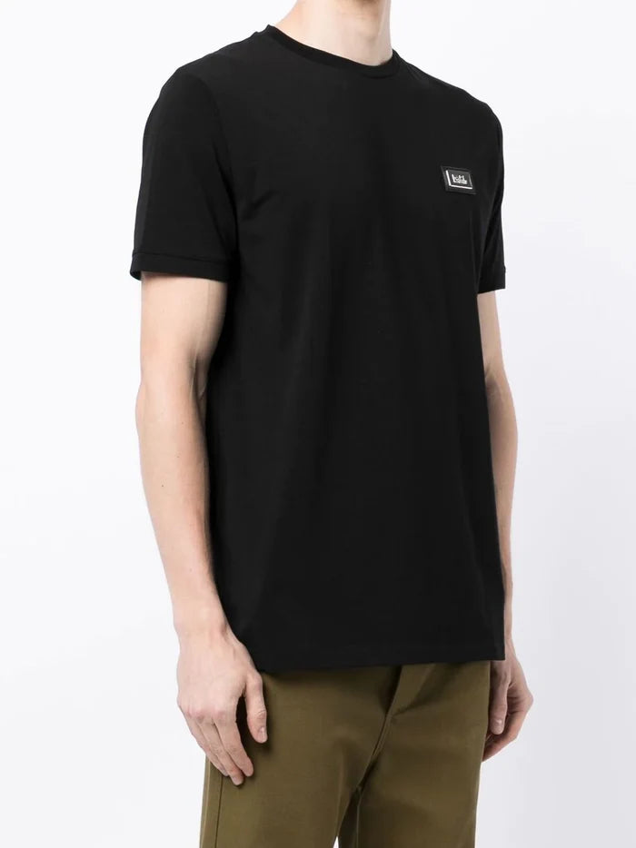 KARL LAGERFELD logo plaque T-shirt - MAISONDEFASHION.COM