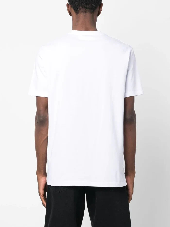 KARL LAGERFELD MEN Logo Patch Cotton T-Shirt White - MAISONDEFASHION.COM