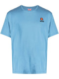 KENZO Boke Flower Embroidered T-Shirt Cyan - MAISONDEFASHION.COM