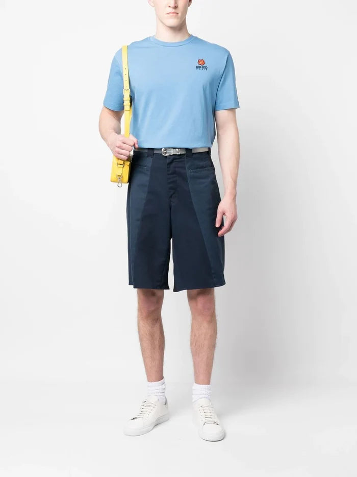 KENZO Boke Flower Embroidered T-Shirt Cyan - MAISONDEFASHION.COM