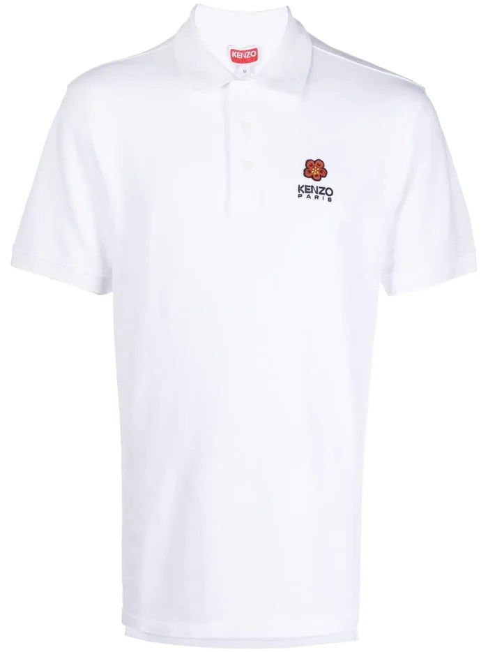 KENZO Boke Flower Polo Shirt White - MAISONDEFASHION.COM
