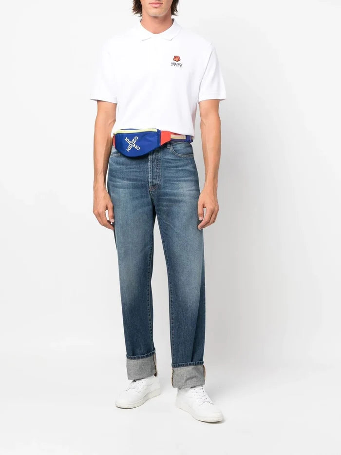 KENZO Boke Flower Polo Shirt White - MAISONDEFASHION.COM