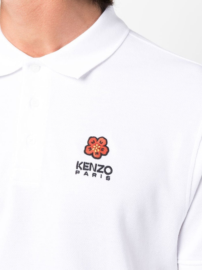 KENZO Boke Flower Polo Shirt White - MAISONDEFASHION.COM