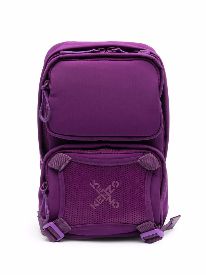 KENZO Cross Logo Bag With Strap Purple - MAISONDEFASHION.COM