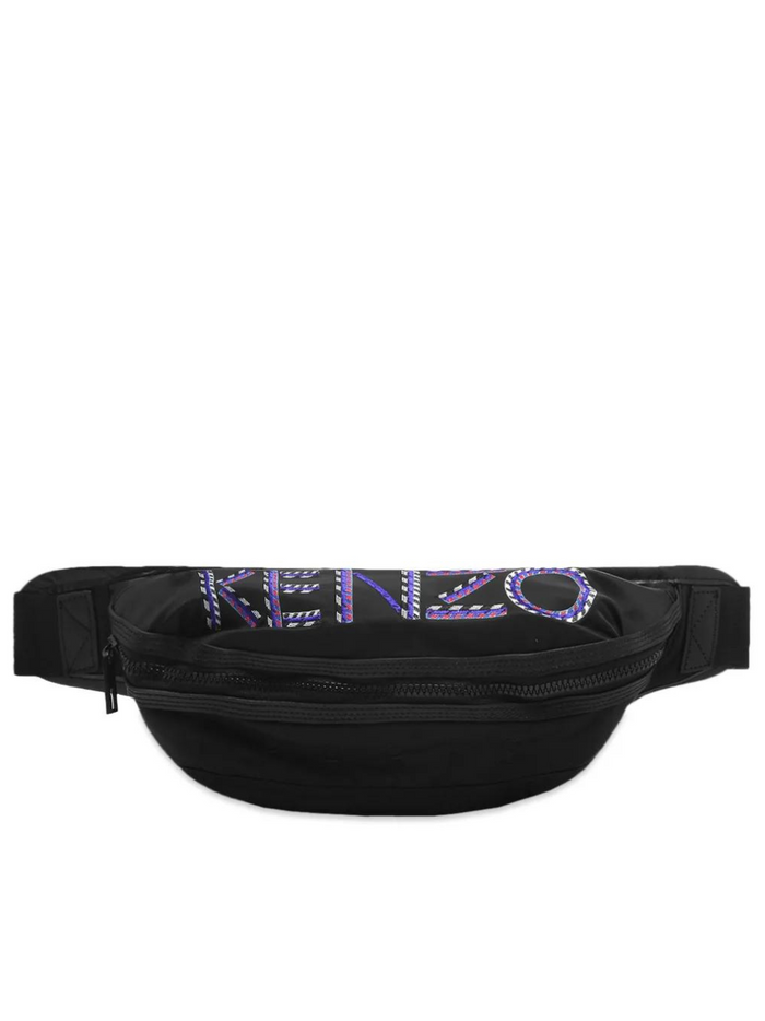 KENZO Leather Cord Logo Crossbody Bag - MAISONDEFASHION.COM