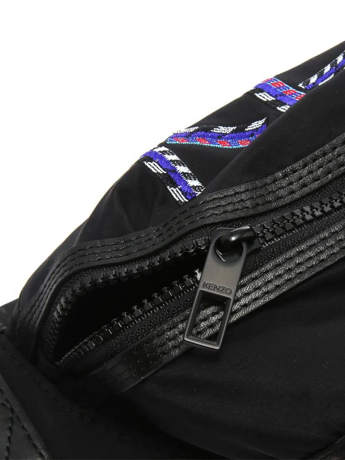 KENZO Leather Cord Logo Crossbody Bag - MAISONDEFASHION.COM
